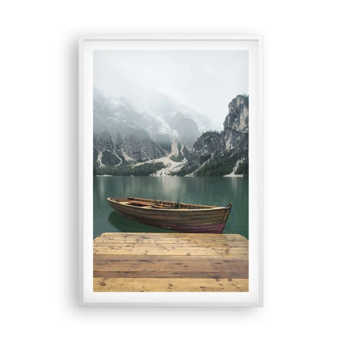 Affiche dans un cadre blanc - Poster - Faire face à la fierté des rochers - 61x91 cm