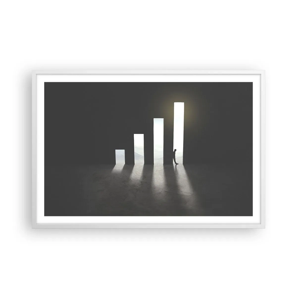 Affiche dans un cadre blanc - Poster - Succès – impression - 91x61 cm