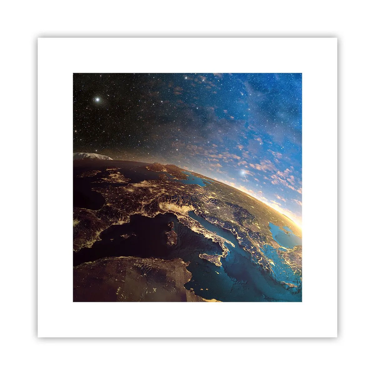 Affiche - Poster - Regardons-nous de loin - 30x30 cm