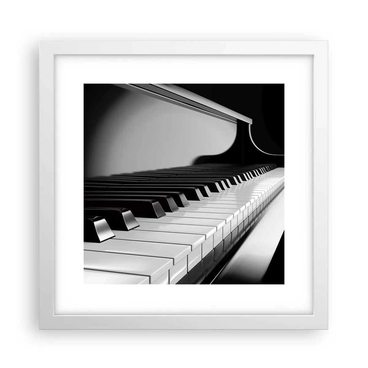 Affiche dans un cadre blanc - Poster - Harmonie des formes et des couleurs - 30x30 cm