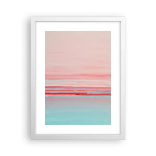 Affiche dans un cadre blanc - Poster - Abstraction à l'aube - 30x40 cm