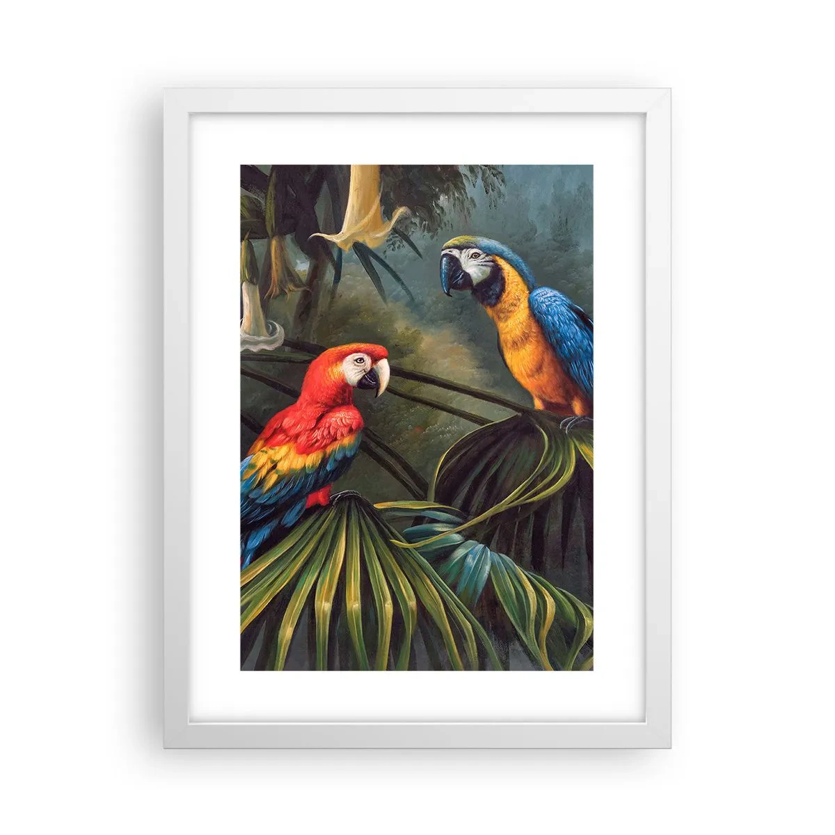 Affiche dans un cadre blanc - Poster - Romantisme dans les tropiques - 30x40 cm