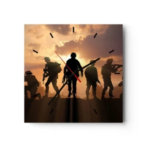 Horloge murale - Pendule murale - Brothers in arms - 40x40 cm