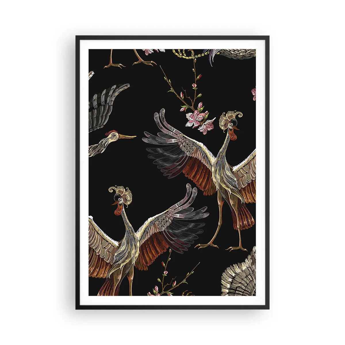 Affiche dans un cadre noir - Poster - Un oiseau de conte de fées - 70x100 cm