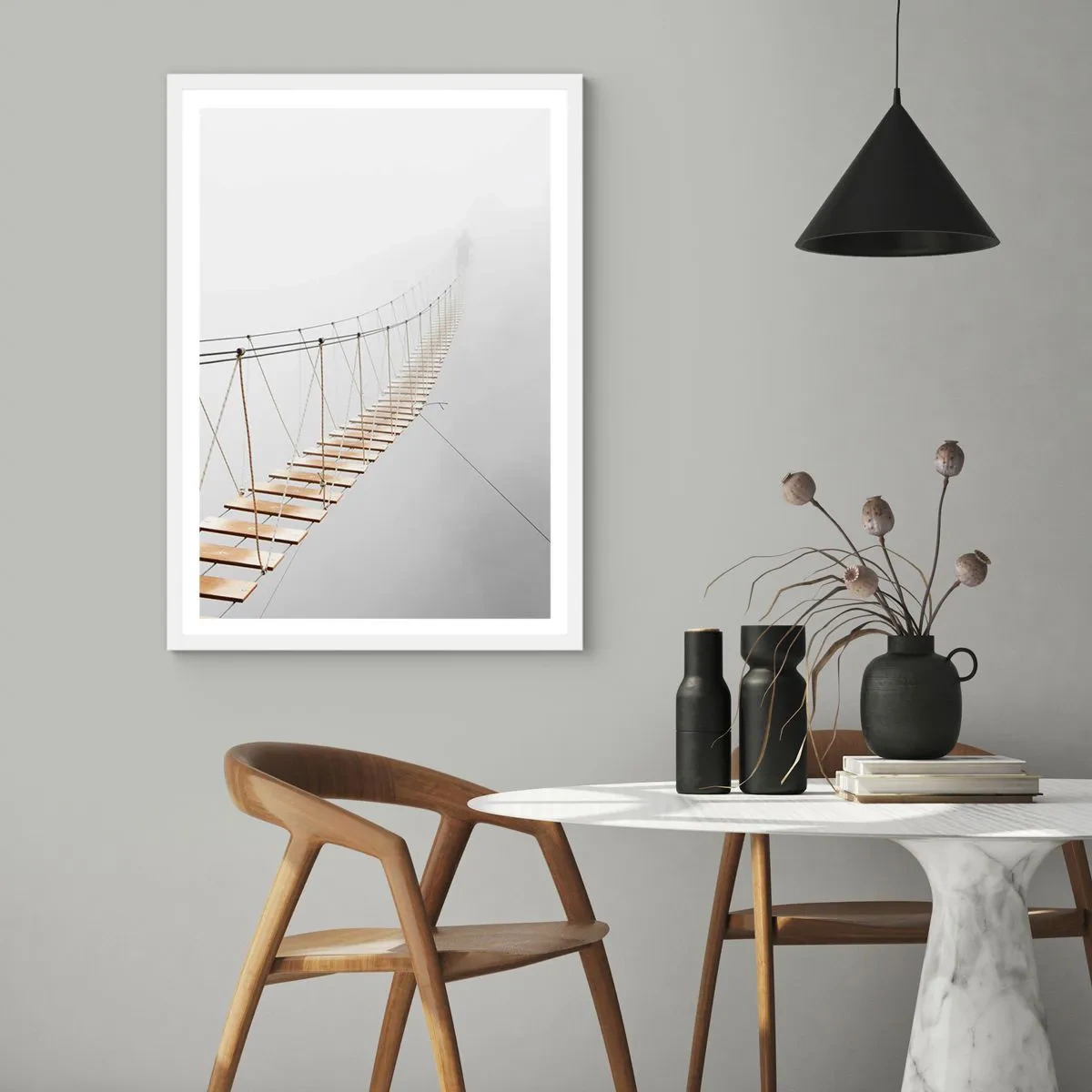 Affiche dans un cadre blanc - Poster - Où cela va-t-il te mener? - 40x50 cm