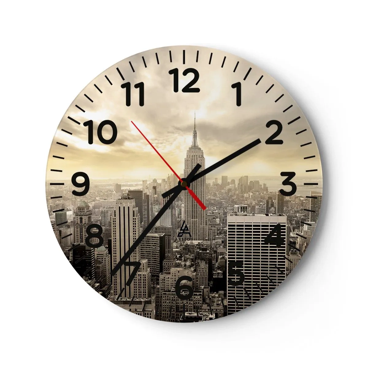 Horloge murale - Pendule murale - New York tissé de gris - 30x30 cm