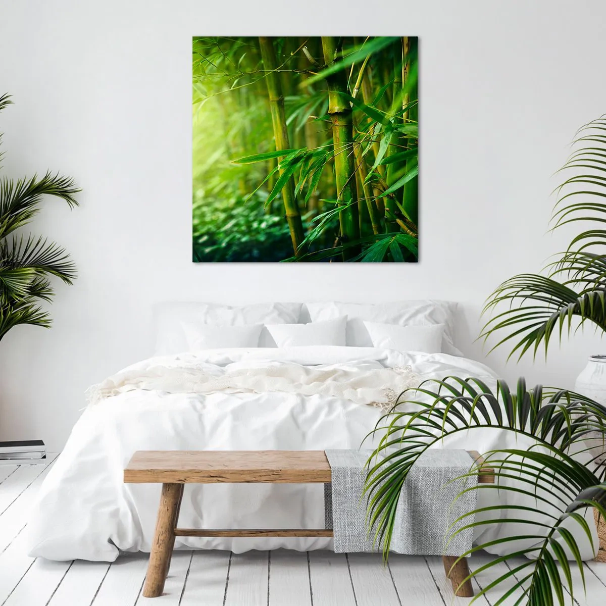 Impression sur toile - Image sur toile - Apprenez à connaître le vert lui-même - 60x60 cm