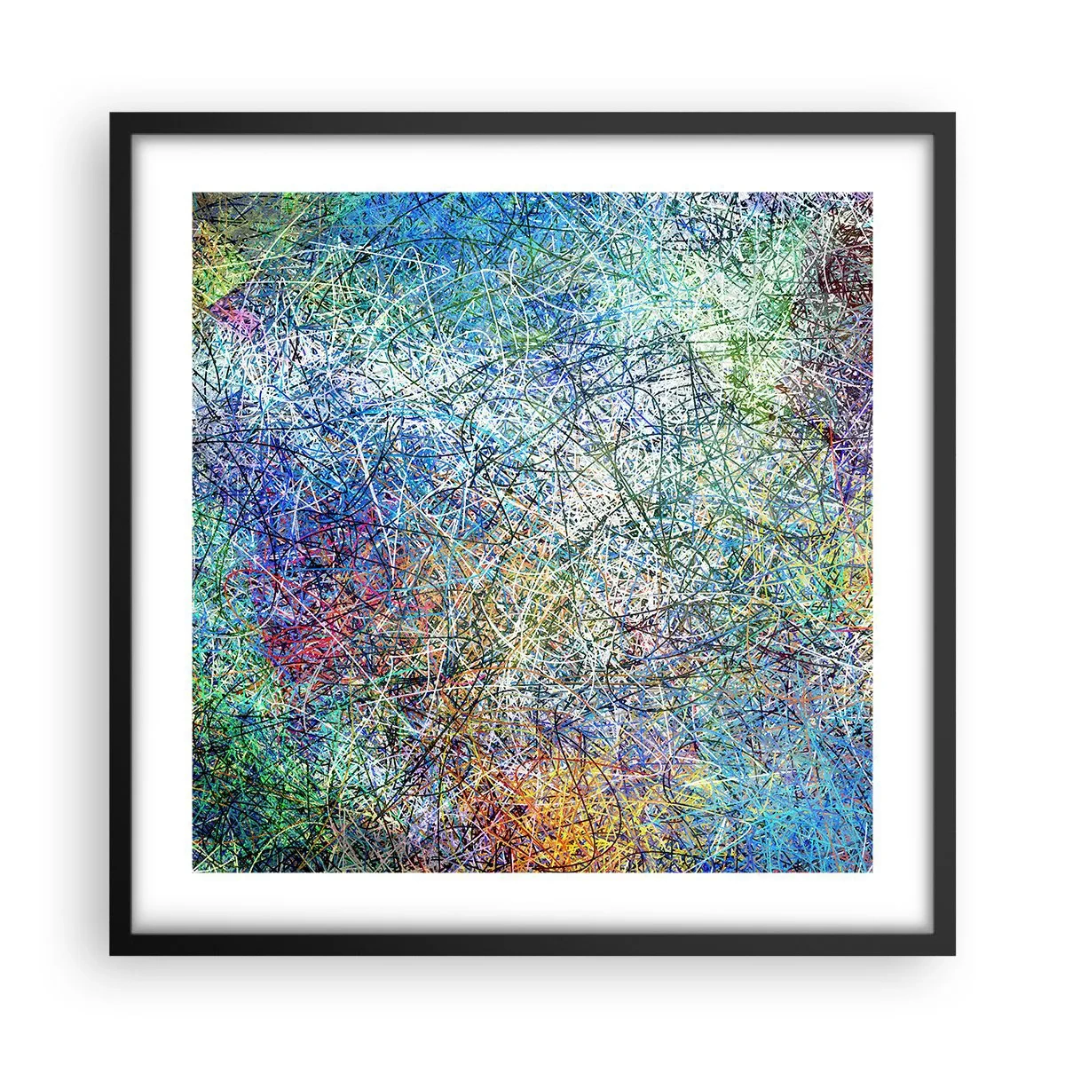 Affiche dans un cadre noir - Poster - Ce n'est pas si simple - 50x50 cm