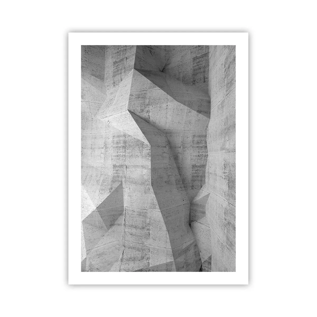 Affiche - Poster - Formes géométriques en nuances de gris - 50x70cm - Un vrai challenge - Décoration murale moderne pour le salon et la chambre ARTTOR