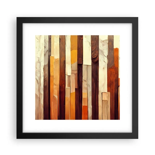 Affiche dans un cadre noir - Poster - Hymne des arbres forestiers - 30x30 cm