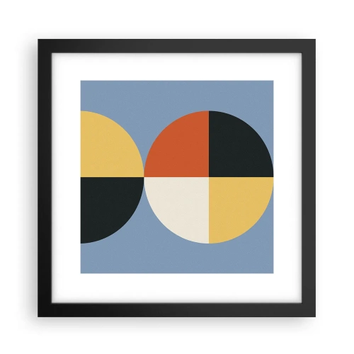 Affiche dans un cadre noir - Poster - Regarde et compte - 30x30 cm