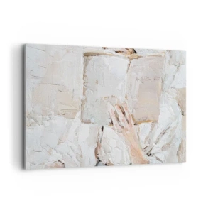Impression sur toile - Image sur toile - Une peinture impressionniste d'une main tenant un livre ouvert. - 120x80cm - Dans un autre monde - Décoration murale moderne pour le salon et la chambre ARTTOR