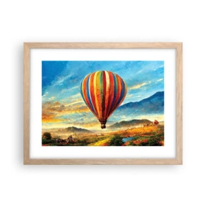 Affiche dans un chêne clair - Poster - Dans le silence on voit mieux - 40x30 cm