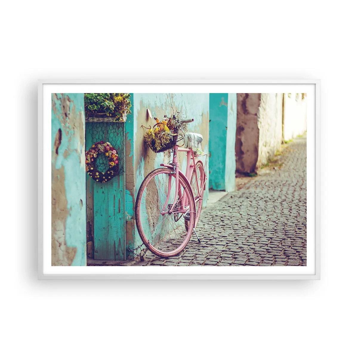 Affiche dans un cadre blanc - Poster - Je reviens tout de suite - 100x70 cm