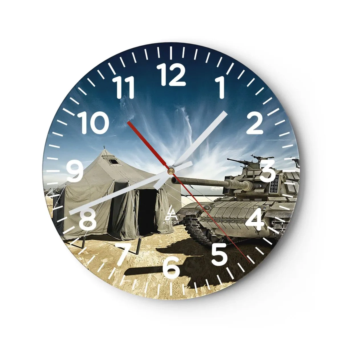 Horloge murale - Pendule murale - Un rêve militaire - 40x40 cm