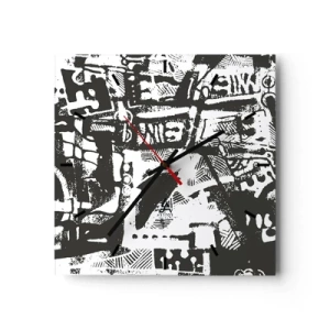 Horloge murale - Pendule murale - Ordre ou chaos? - 40x40 cm