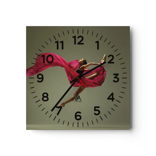 Horloge murale - Pendule murale - Flamme dansante - 30x30 cm