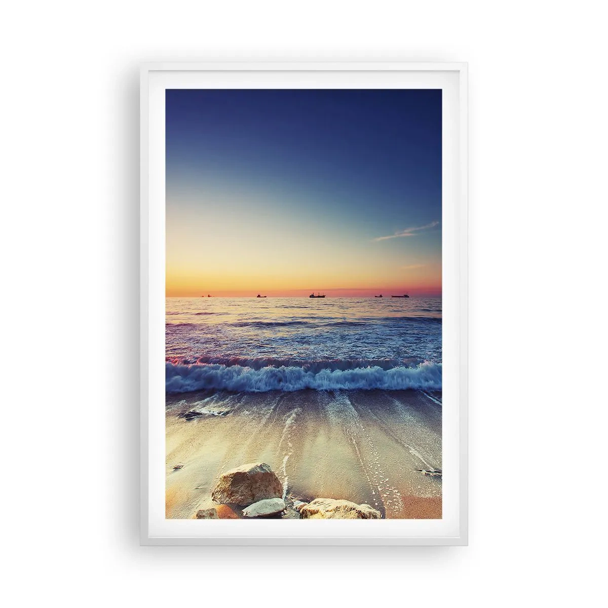 Affiche dans un cadre blanc - Poster - Mais quel horizon ? - 61x91 cm