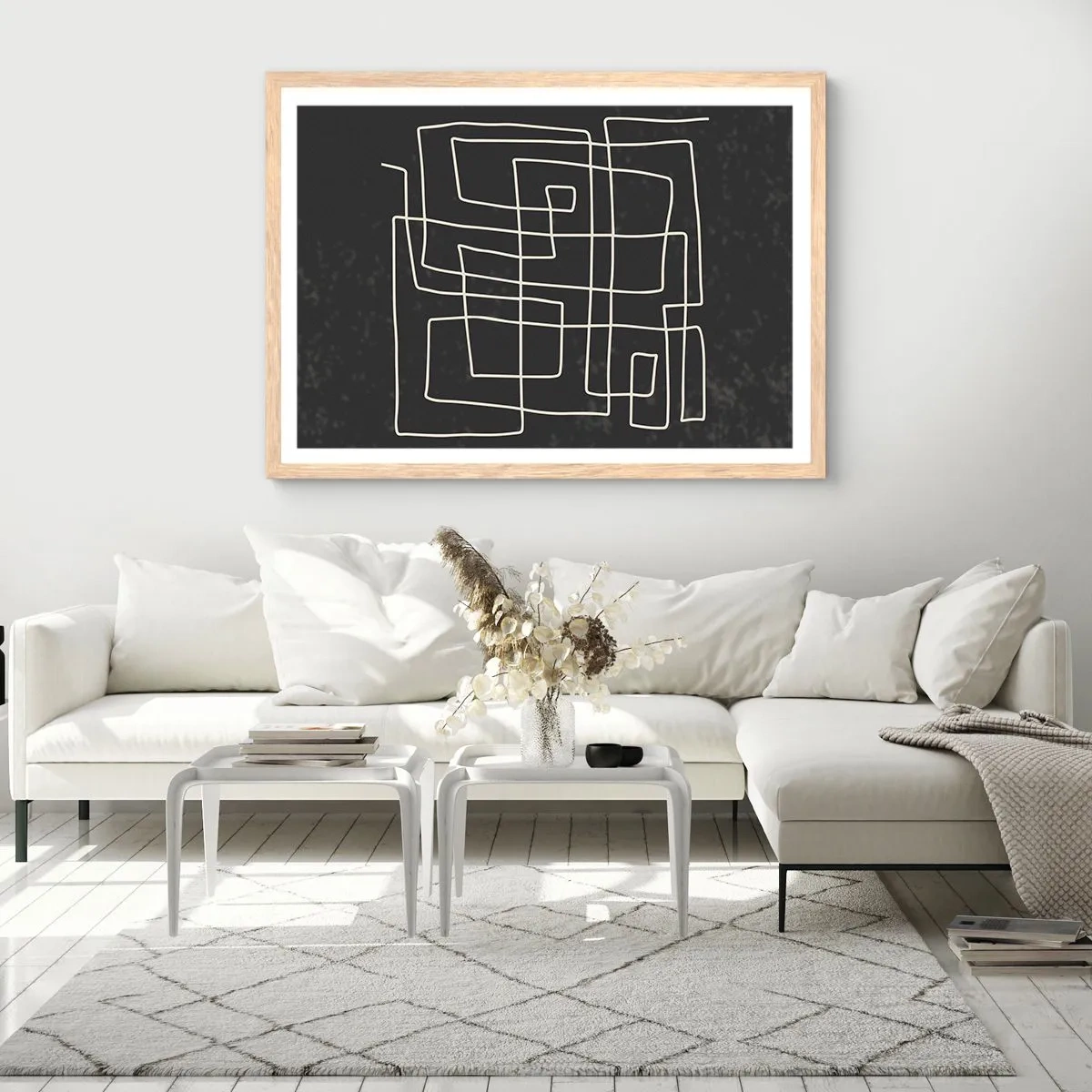 Affiche dans un chêne clair - Poster - Pas aussi simple - 70x50 cm