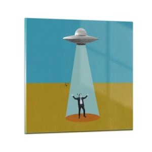 Impression sur verre - Image sur verre - Rencontre proche - 60x60 cm