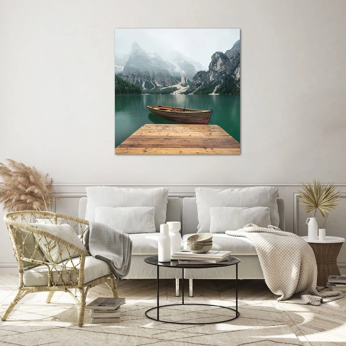 Impression sur verre - Image sur verre - Faire face à la fierté des rochers - 50x50 cm