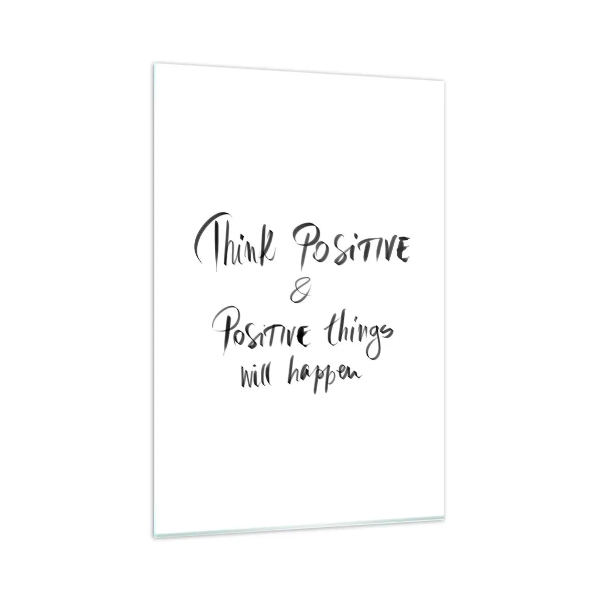 Impression sur verre - Image sur verre - Lettrage inspirant en noir sur fond blanc - 80x120cm - Comment vivre? - Décoration murale moderne pour le salon et la chambre ARTTOR