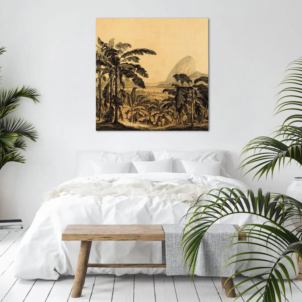 Impression sur toile - Image sur toile - Dans un climat colonial - 50x50 cm