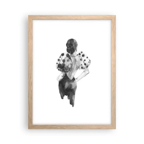 Affiche dans un chêne clair - Poster - Elle est passée juste à côté - 30x40 cm