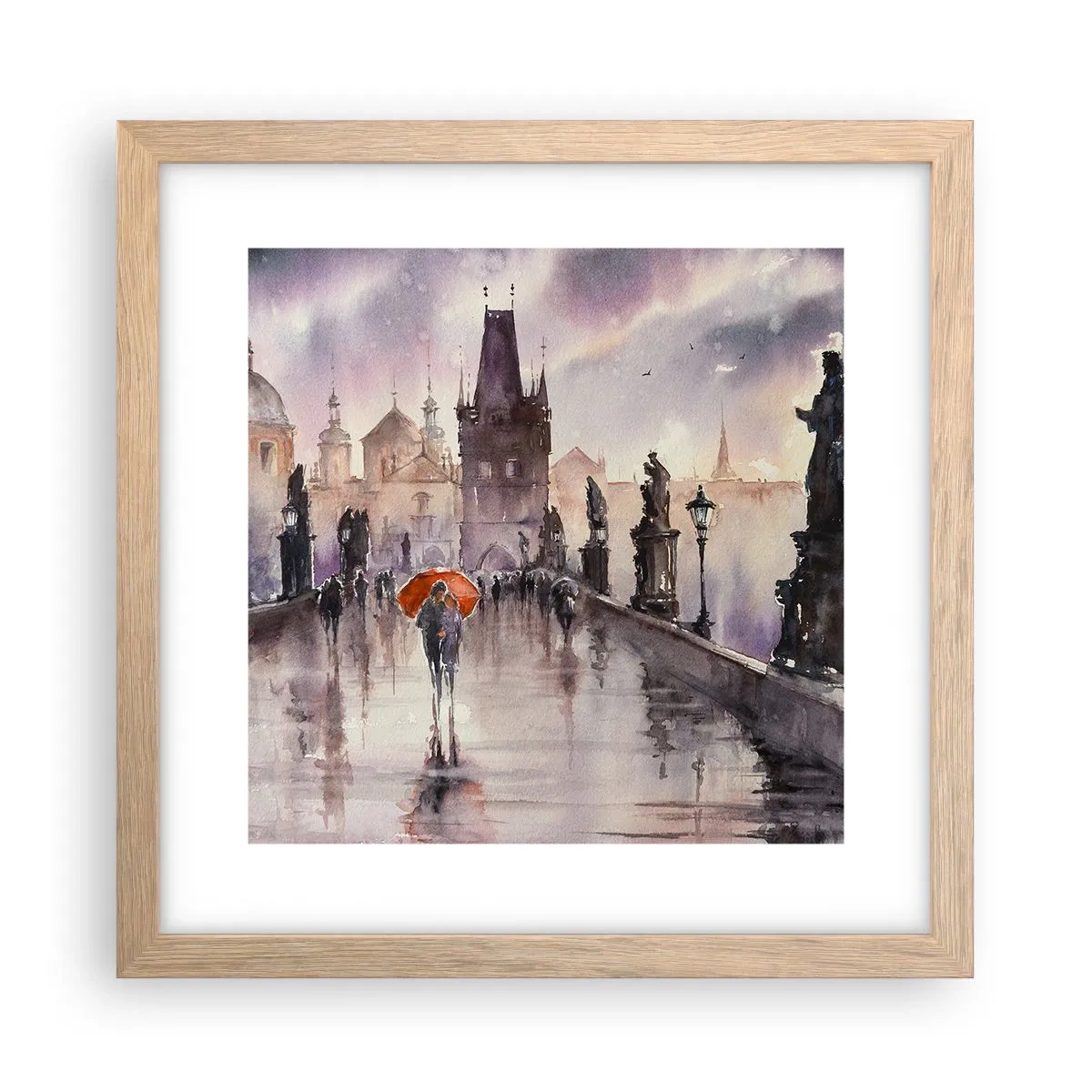 Affiche dans un chêne clair - Poster - Les gens ne changent pas - 30x30 cm