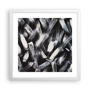 Affiche dans un cadre blanc - Poster - L'abstraction dans l'esprit industriel - 40x40 cm