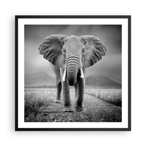 Affiche dans un cadre noir - Poster - Les hôtes vous saluent - 60x60 cm