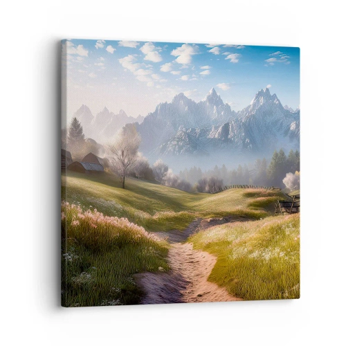 Impression sur toile - Image sur toile - Vallée idyllique - 30x30 cm