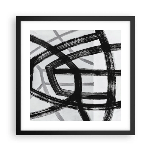 Affiche dans un cadre noir - Poster - Profondeur du bâtiment - 40x40 cm