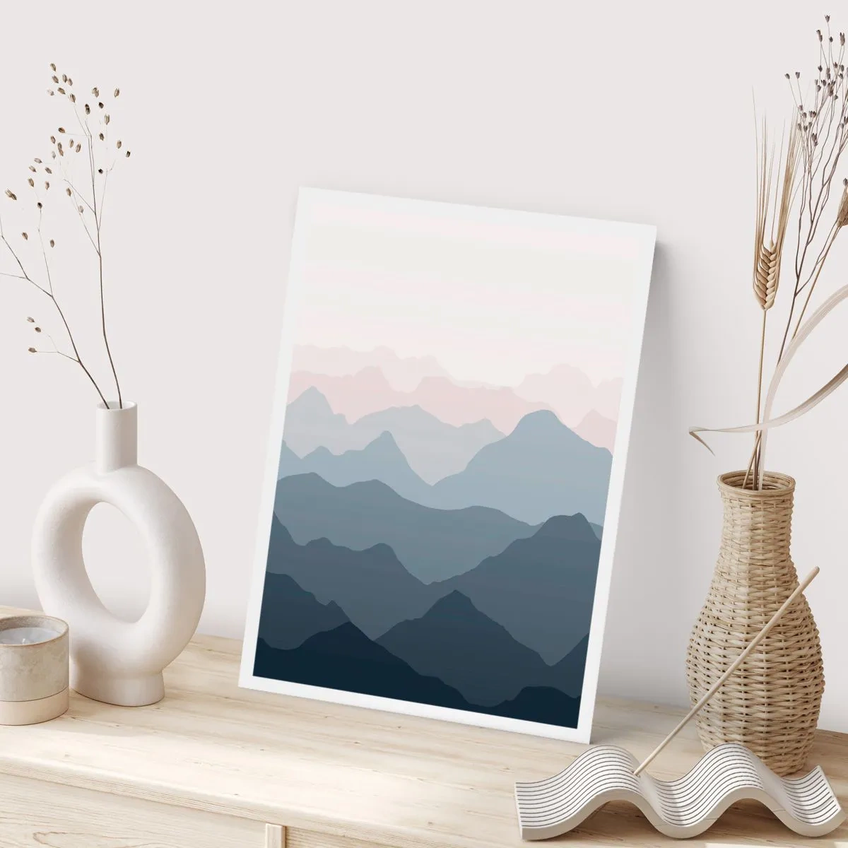 Affiche - Poster - Vagues de montagnes - 70x100 cm