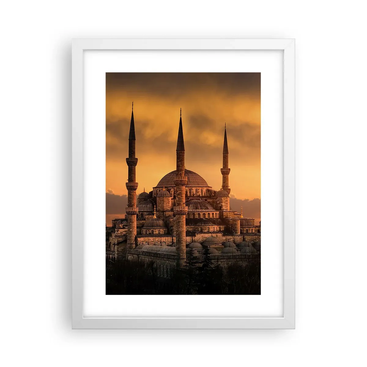 Affiche dans un cadre blanc - Poster - Dieu est grand - 30x40 cm