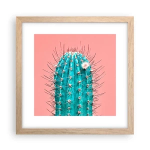 Affiche dans un chêne clair - Poster - Juste regarde - 30x30 cm