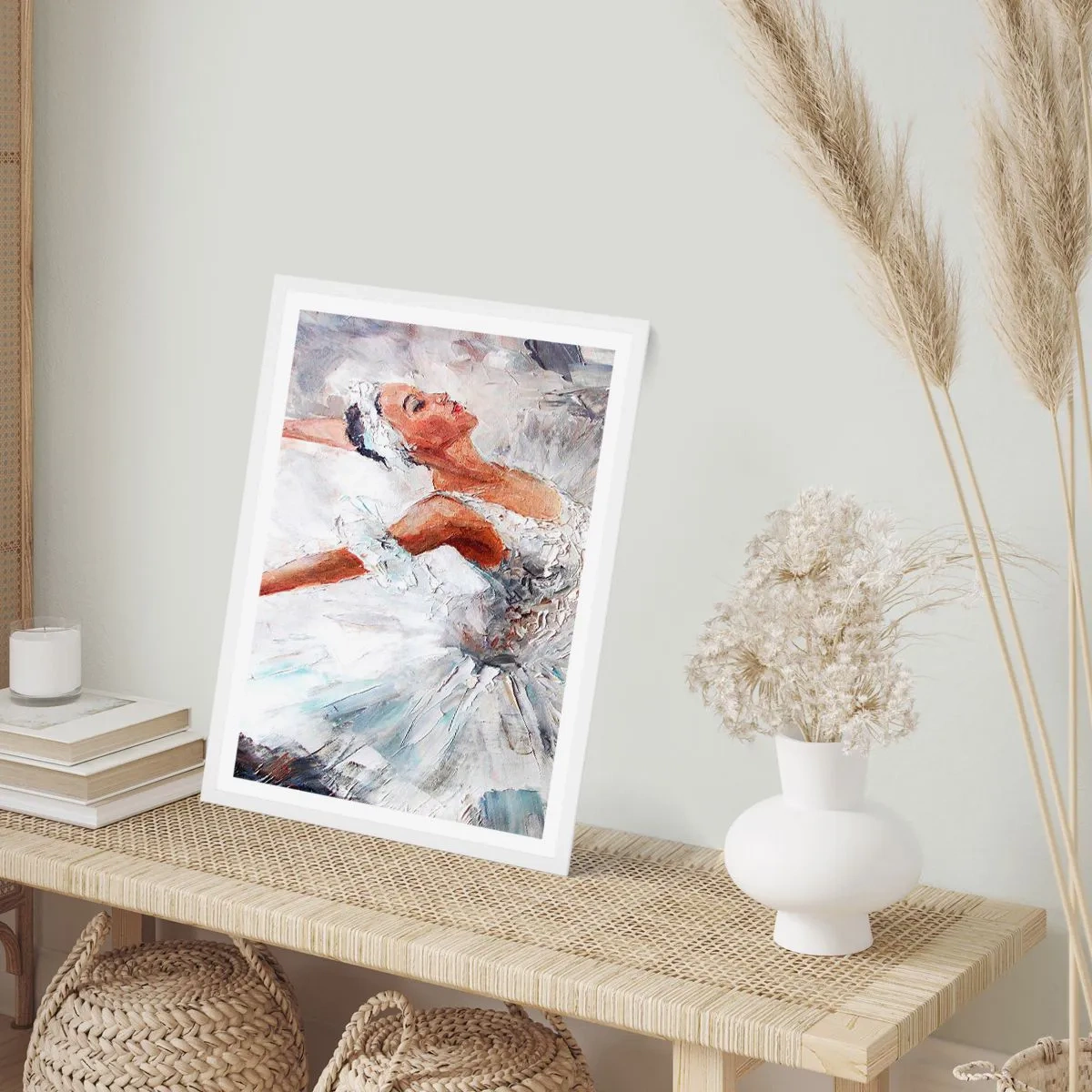Affiche dans un cadre blanc - Poster - Délicat et léger comme du tulle - 70x100 cm
