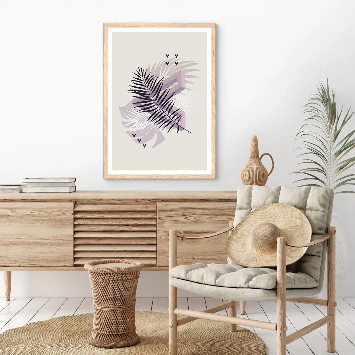 Affiche dans un chêne clair - Poster - L'ombre de l'obscurité - 40x50 cm