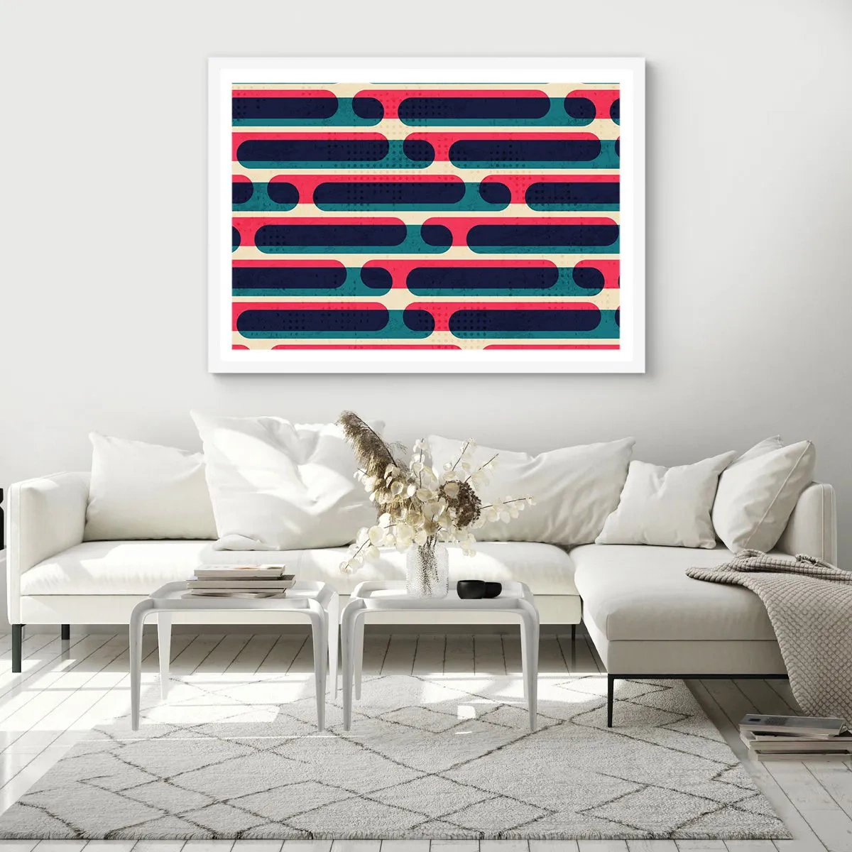 Affiche dans un cadre blanc - Poster - En profondeur et sur l'avant - 40x30 cm