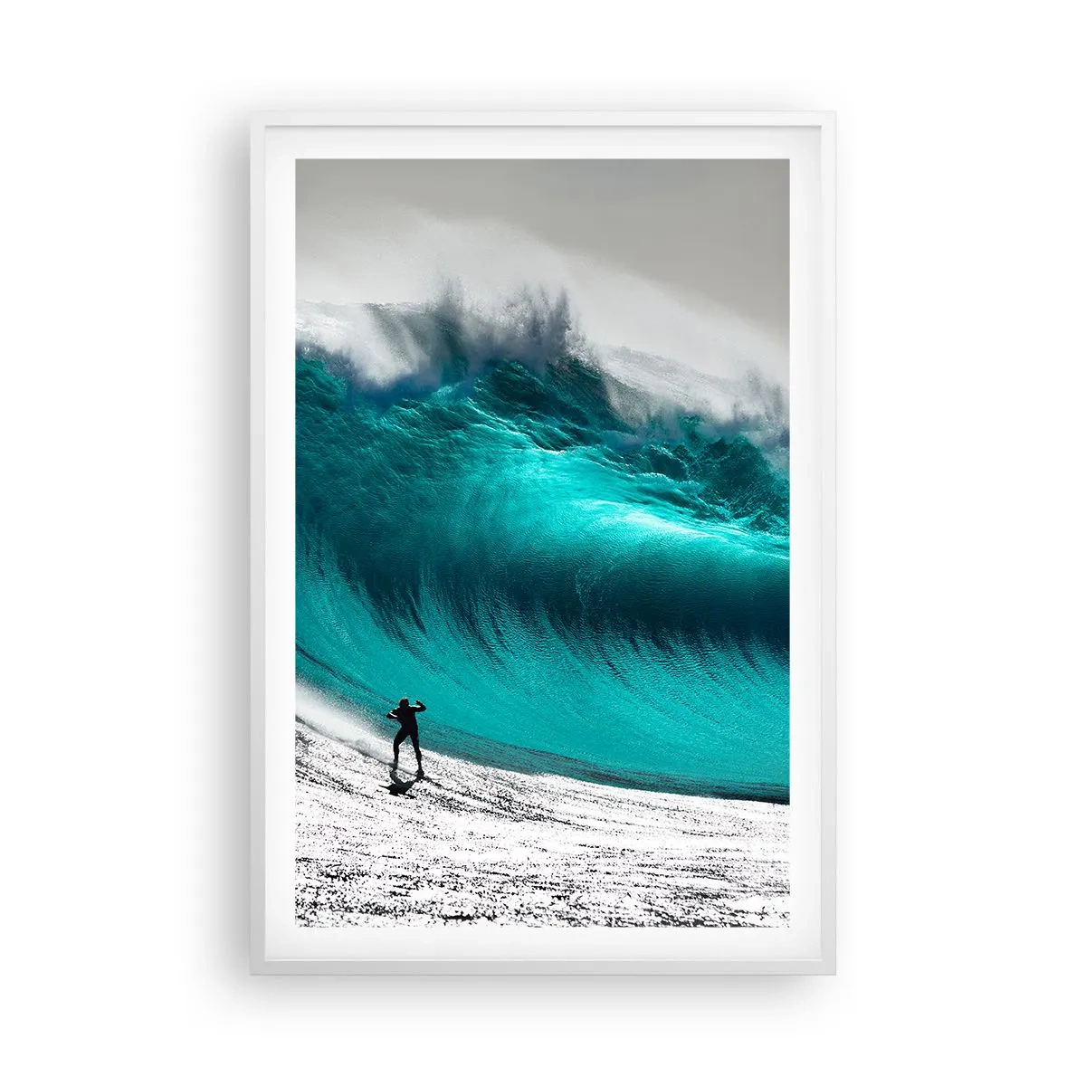 Affiche dans un cadre blanc - Poster - Challenge accepté - 61x91 cm