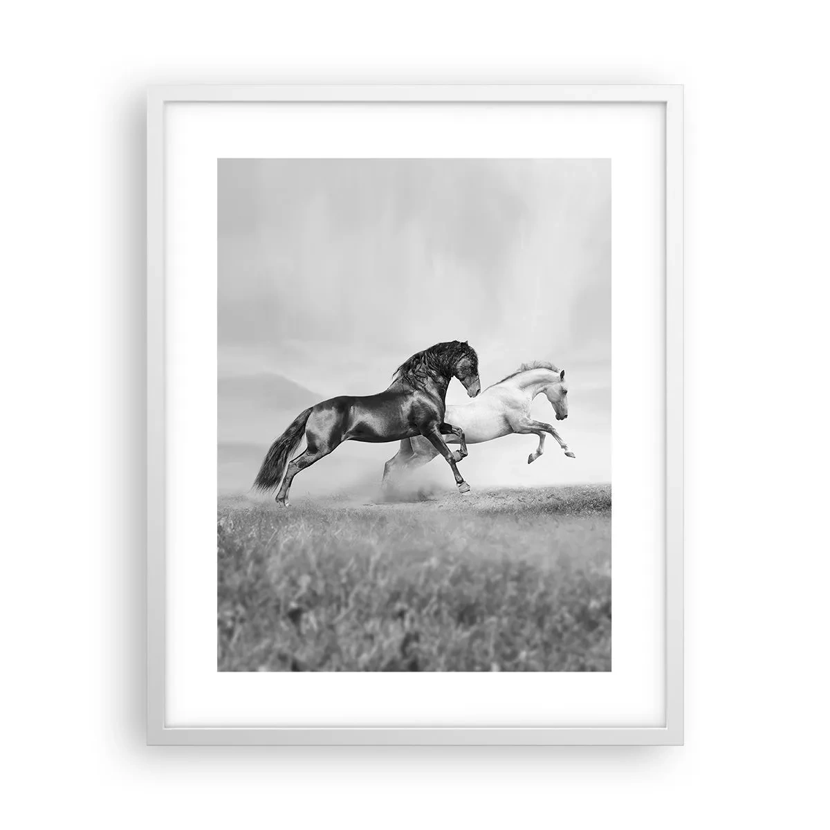 Affiche dans un cadre blanc - Poster - Anges et démons - 40x50 cm