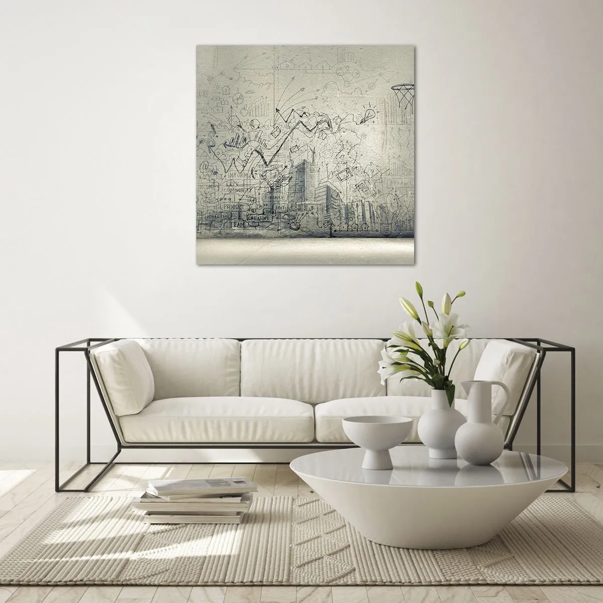 Impression sur verre - Image sur verre - Ma vie fantastique en ville - 40x40 cm