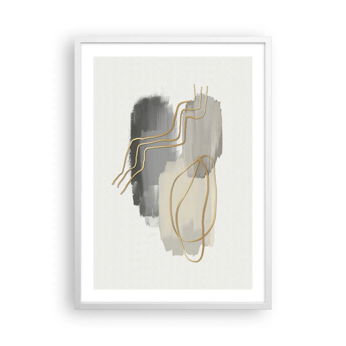Affiche dans un cadre blanc - Poster - Durée et mouvement - 50x70 cm