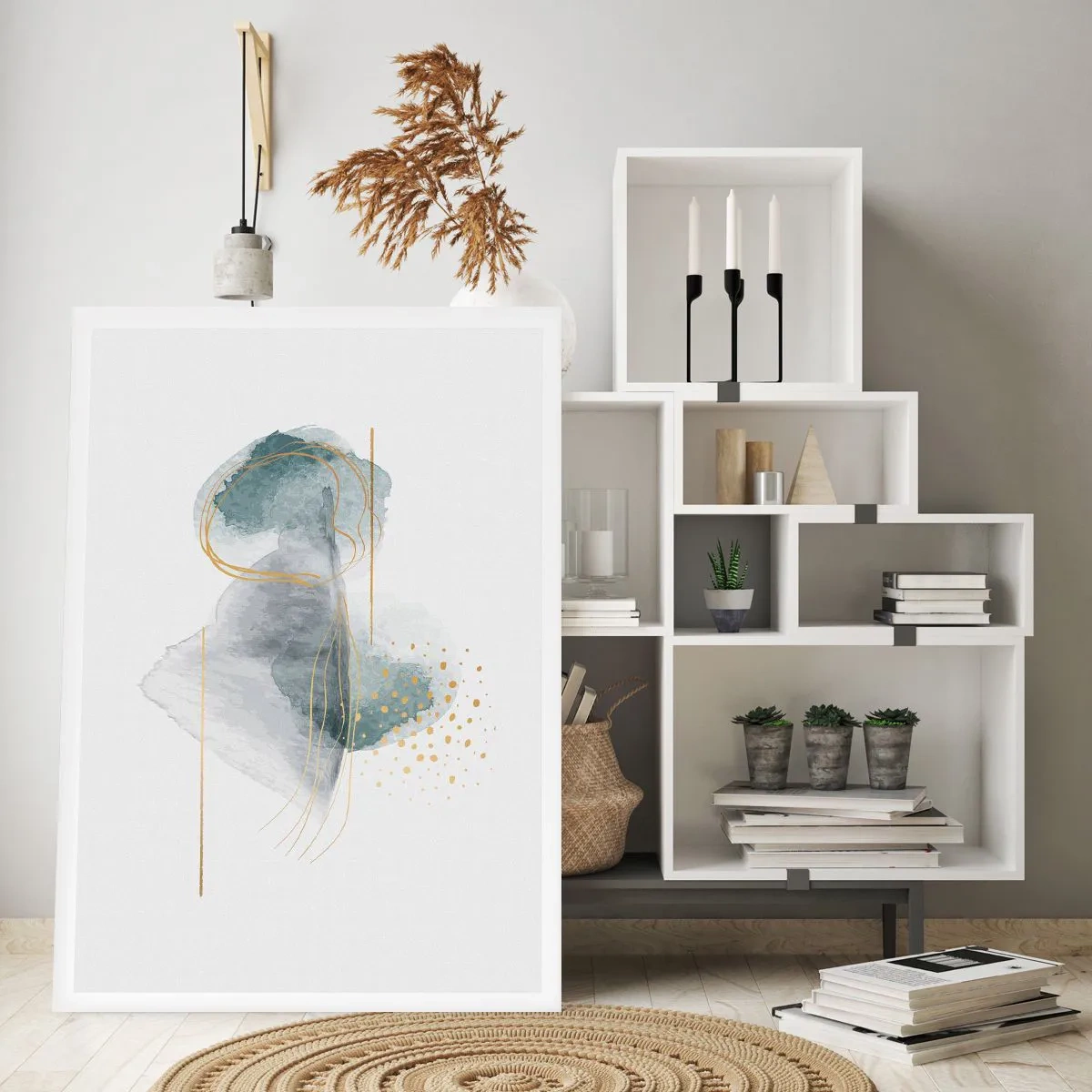 Affiche - Poster - À propos de la relation entre le gris et l'or - 61x91 cm