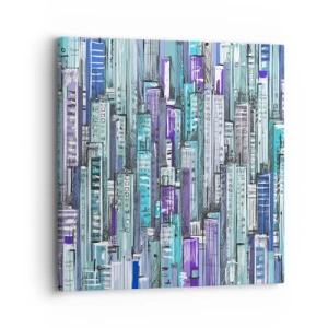 Impression sur toile - Image sur toile - Bleuâtre avec le ciel - 30x30 cm