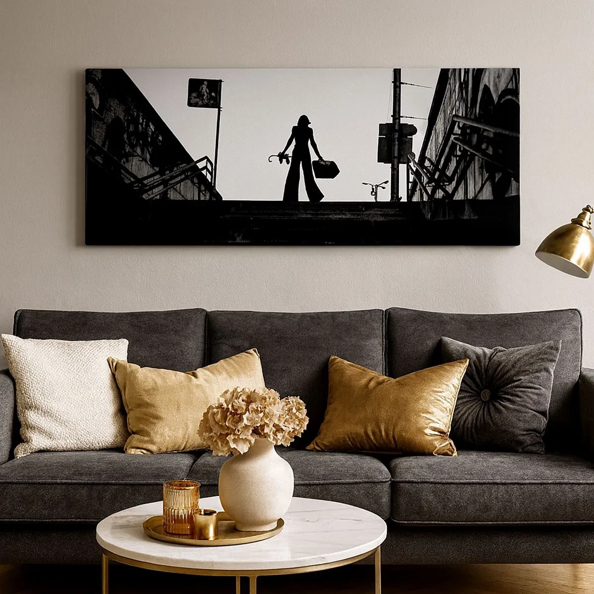Impression sur toile - Image sur toile - Pèlerinage urbain - 100x40 cm