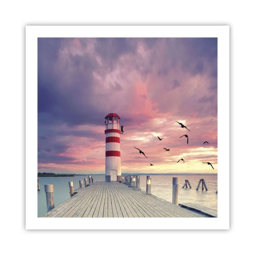 Affiche - Poster - C'est l'heure d'aller au port - 60x60 cm