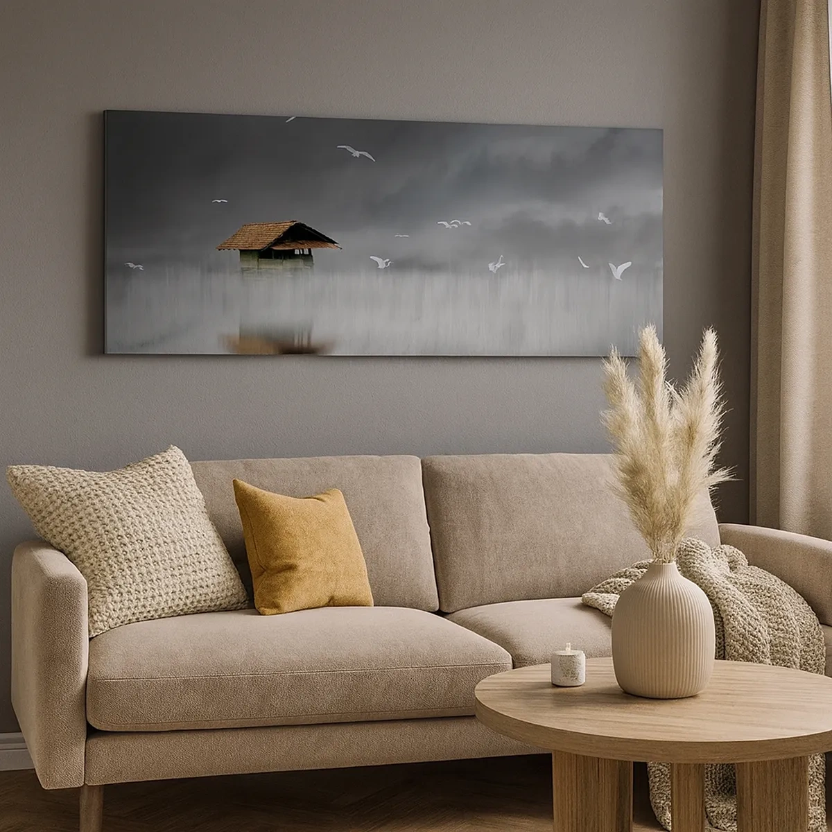 Impression sur toile - Image sur toile - A l'abri de la pluie - 30x30 cm