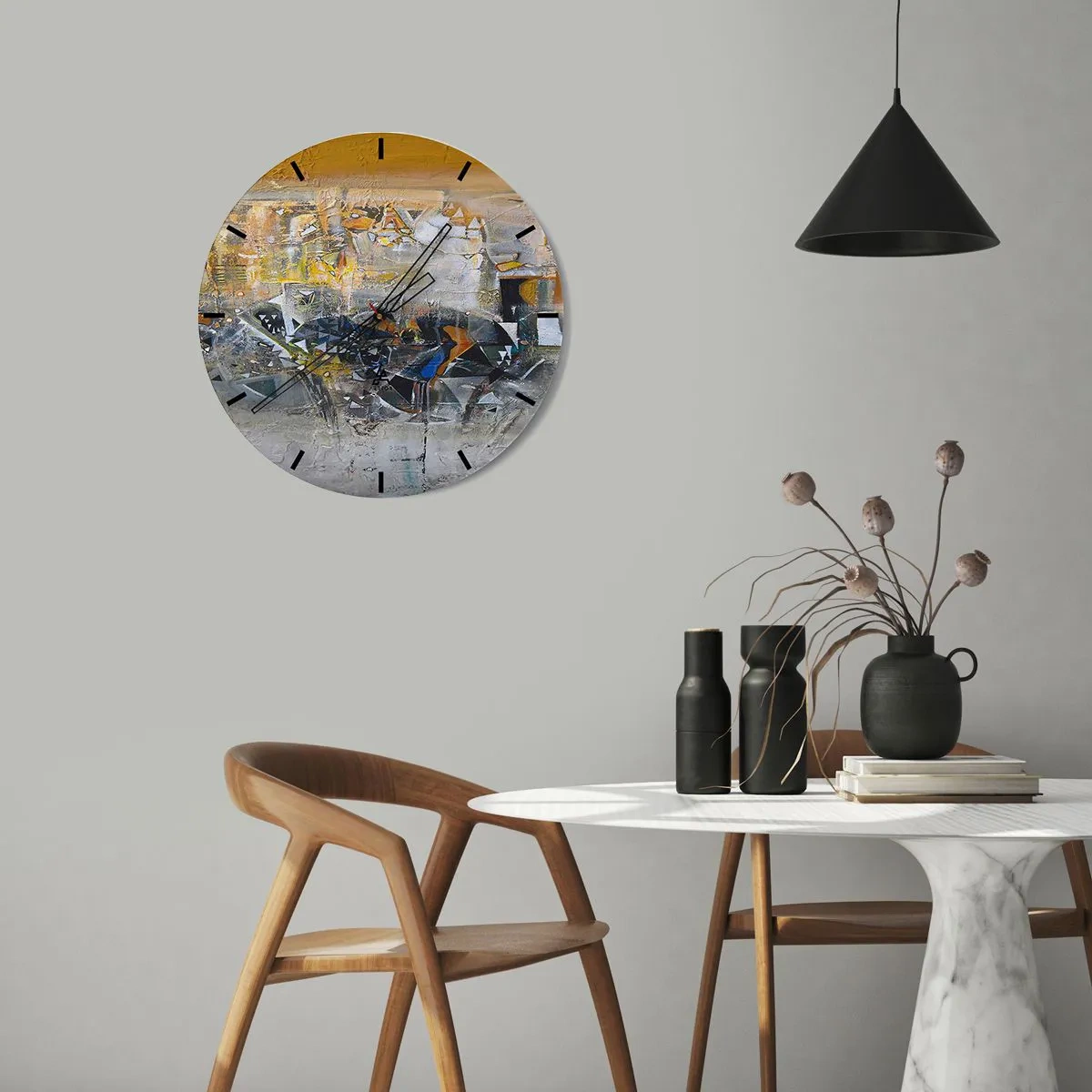 Horloge murale - Pendule murale - Tout se met en place - 30x30 cm