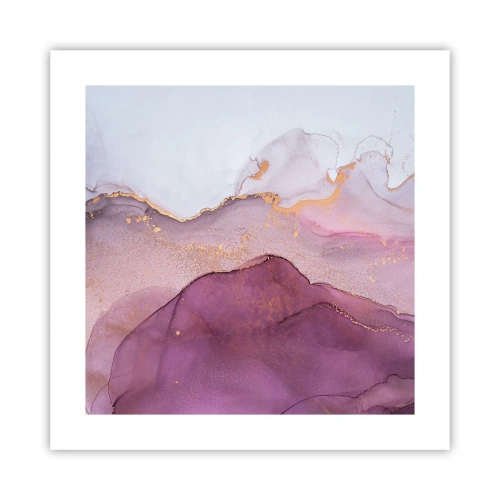 Affiche - Poster - Vagues lilas et violettes - 40x40 cm